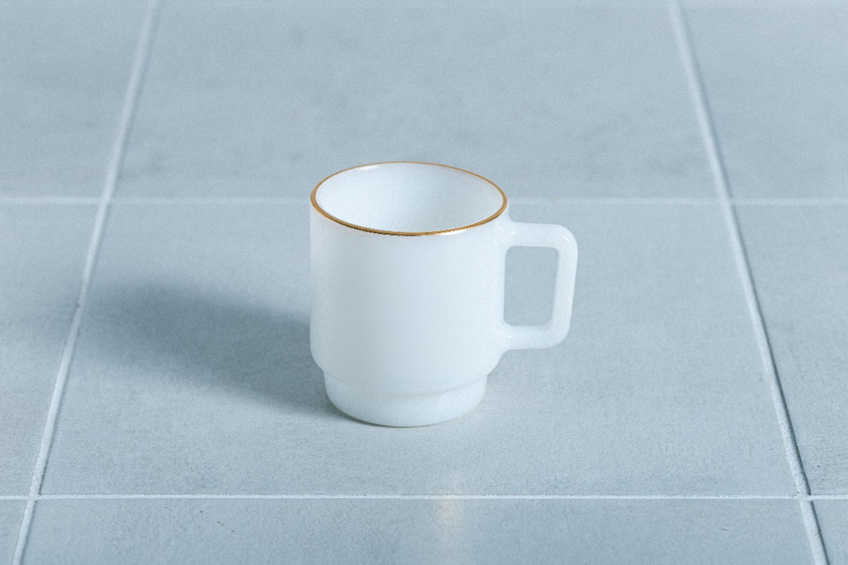 Milk Glass Japan  FRIDAY MORNING MUG×GOLD RIM（CRAFTED IN JAPAN）